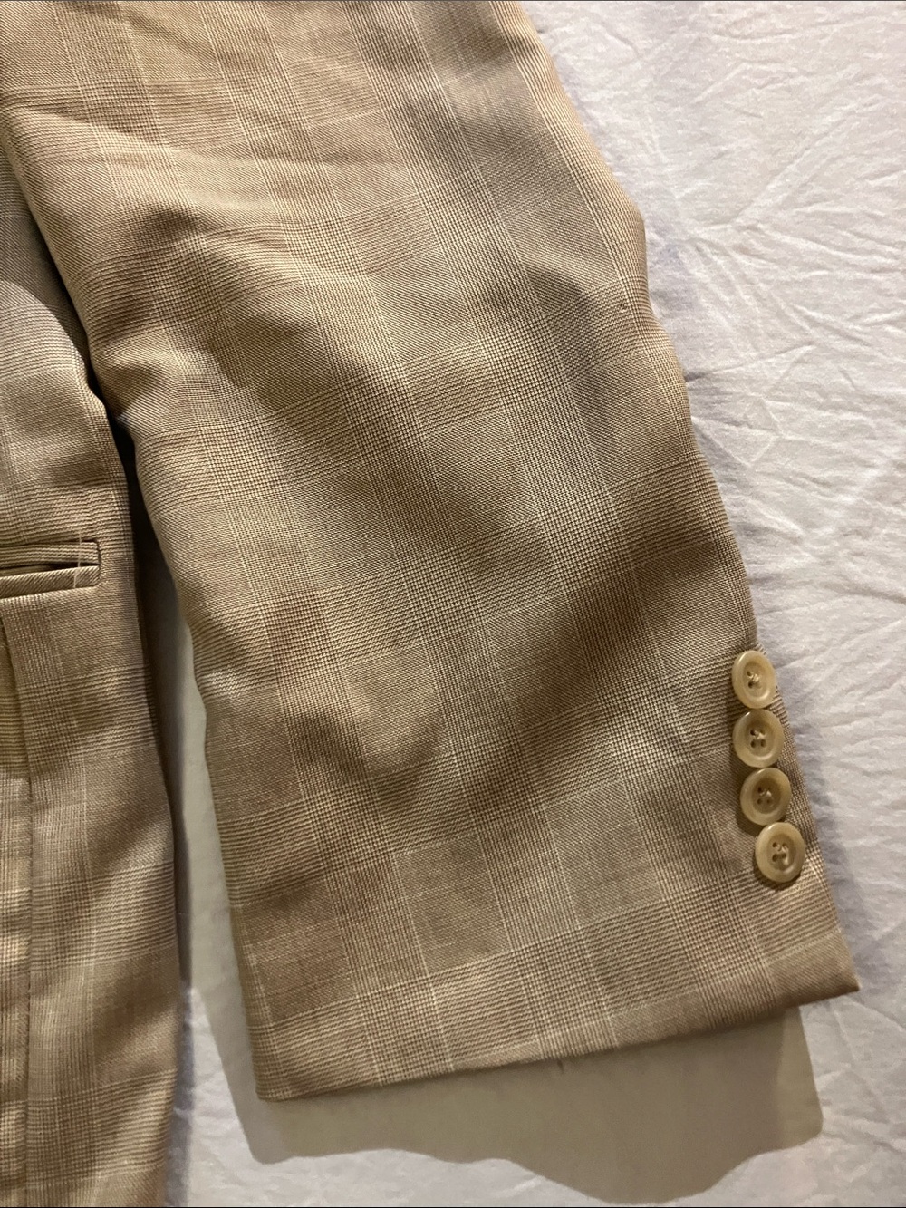 Chaps Ralph Lauren wool & cashmere vintage camel plaid sports jacket 40R - Picture 5 of 16